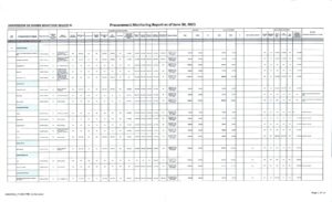 Procurement Monitoring Report as of June 30, 2023